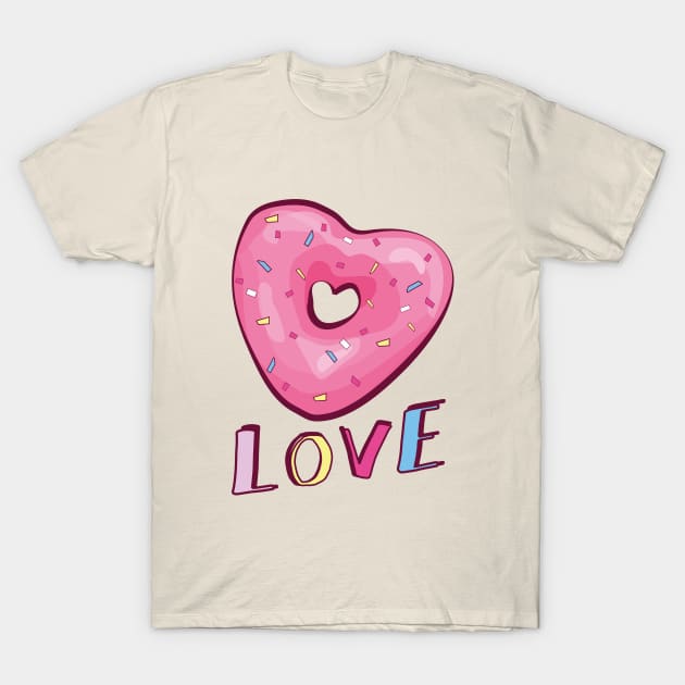 A doughnut with love T-Shirt by Super print